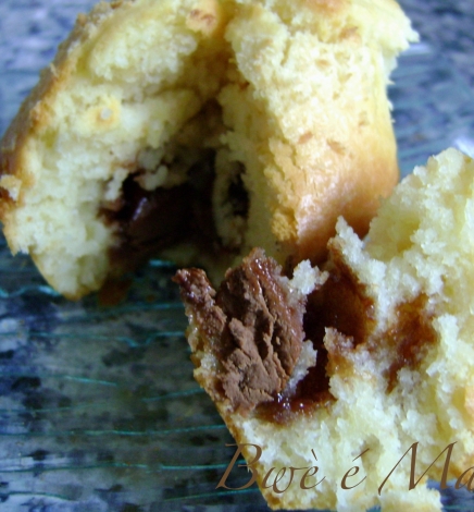 Muffin à la noix de coco coeur chocolat au lait