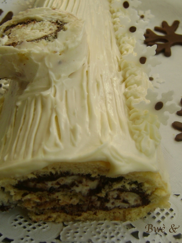 Bûche de Noël chocolat-coco