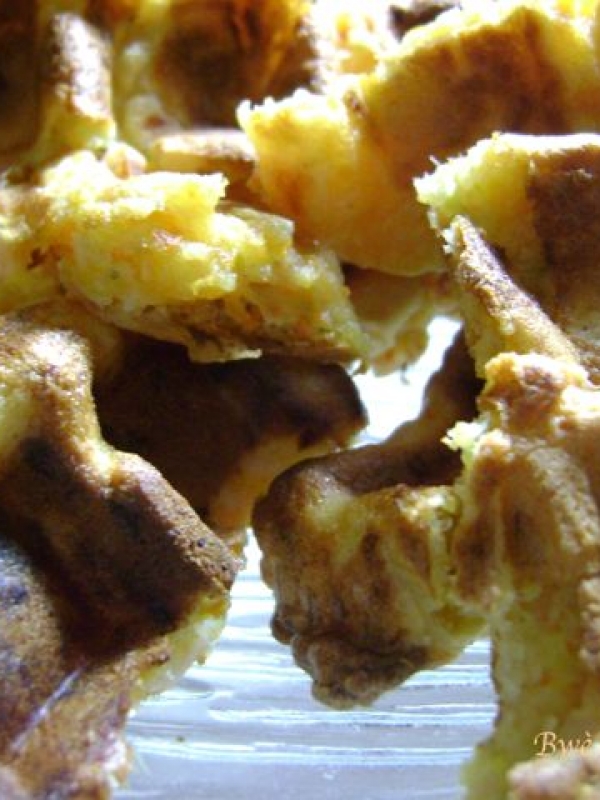 Gaufres au saumon fumé