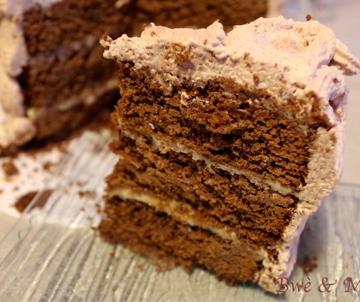 Layer cake triple chocolat