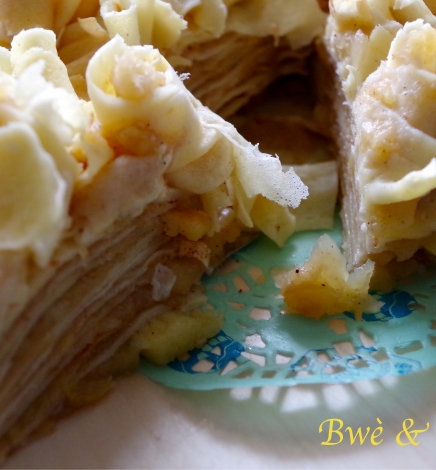 Gâteau de crêpes pommes cannelle