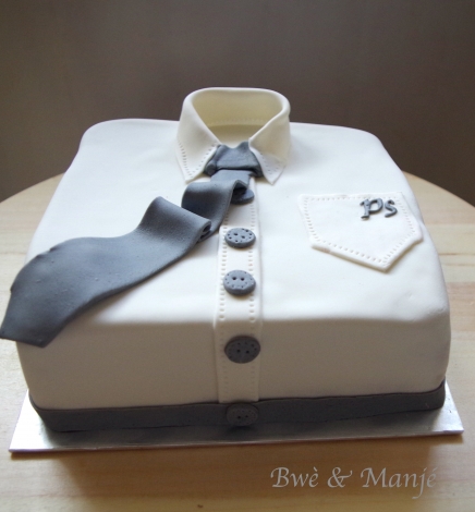 Gâteau chemise fête des pères (cake design)