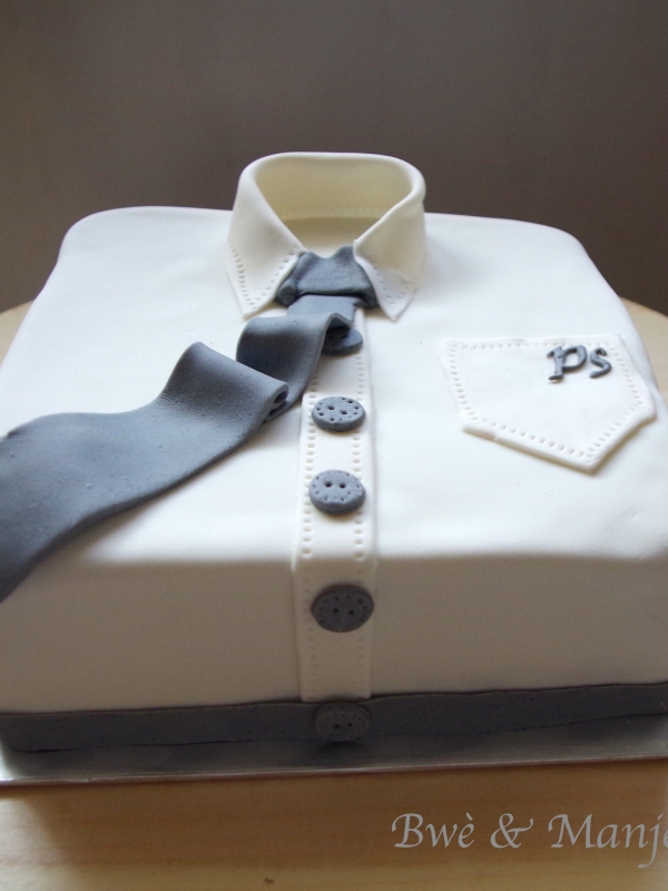 Gâteau chemise fête des pères (cake design)
