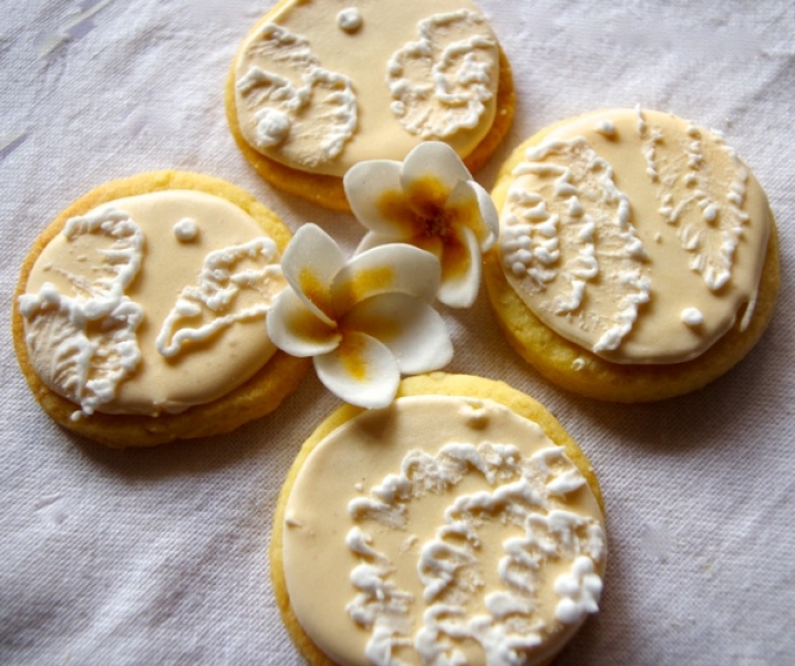 Sablés effet broderie