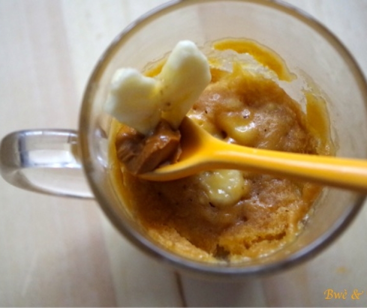 Mug cake banane spéculoos