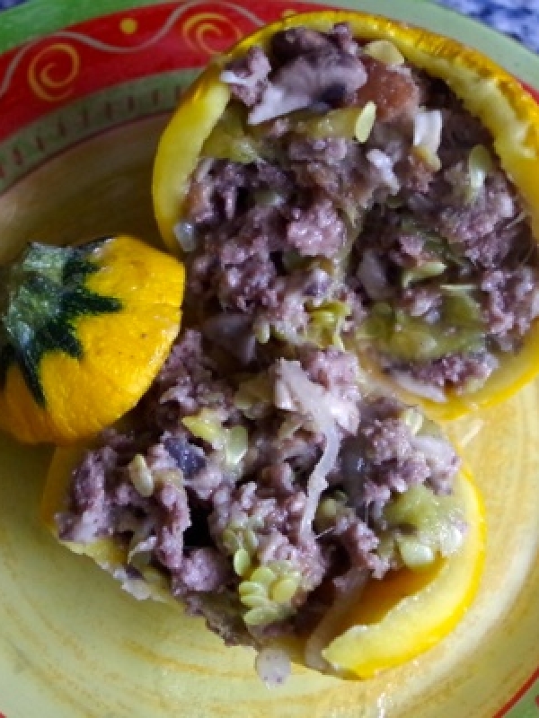 Courgettes rondes farcies