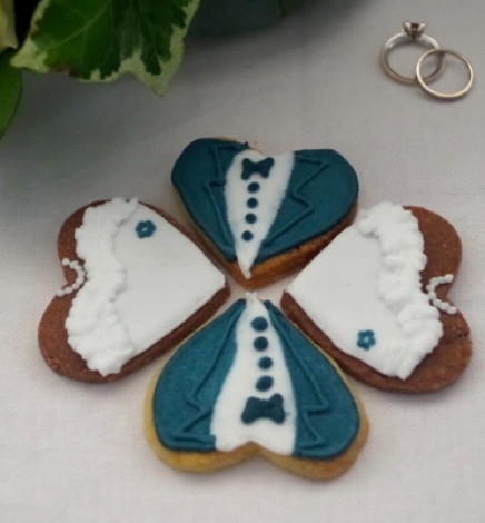 Sablés décorés thème mariage