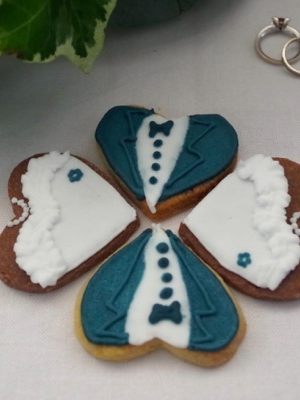 Sablés décorés thème mariage