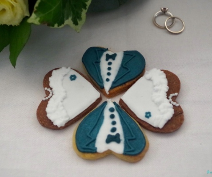 Sablés décorés thème mariage