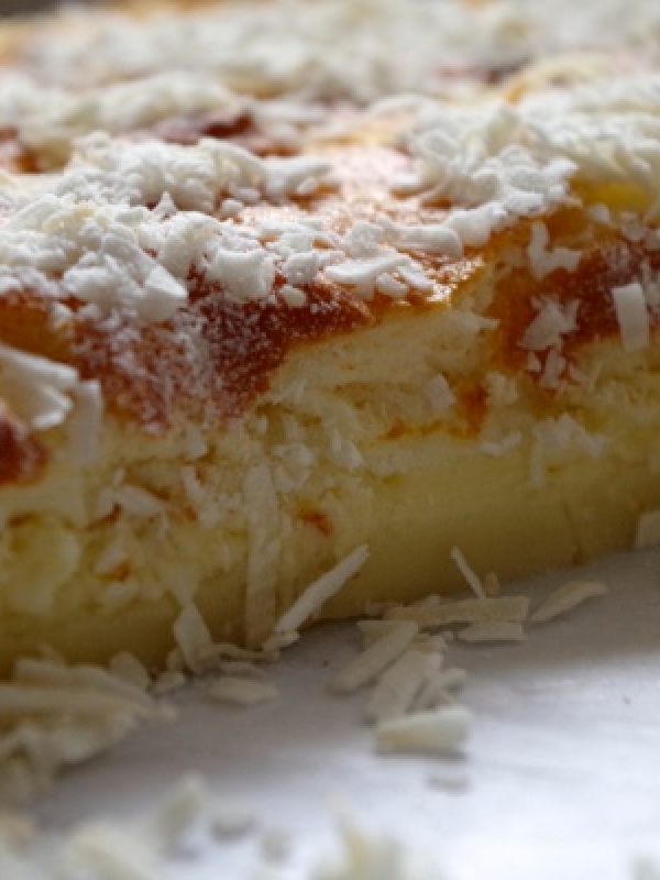 Gâteau magique à la noix de coco