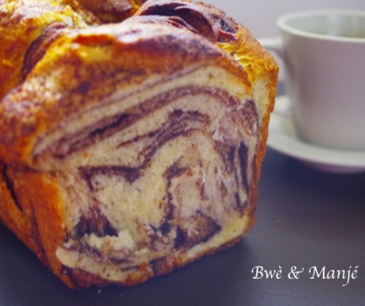 Brioche marbrée au chocolat