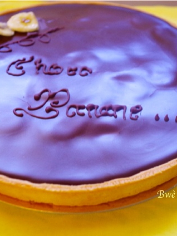 Tarte chocolat-banane {fiche technique cap pâtissier}