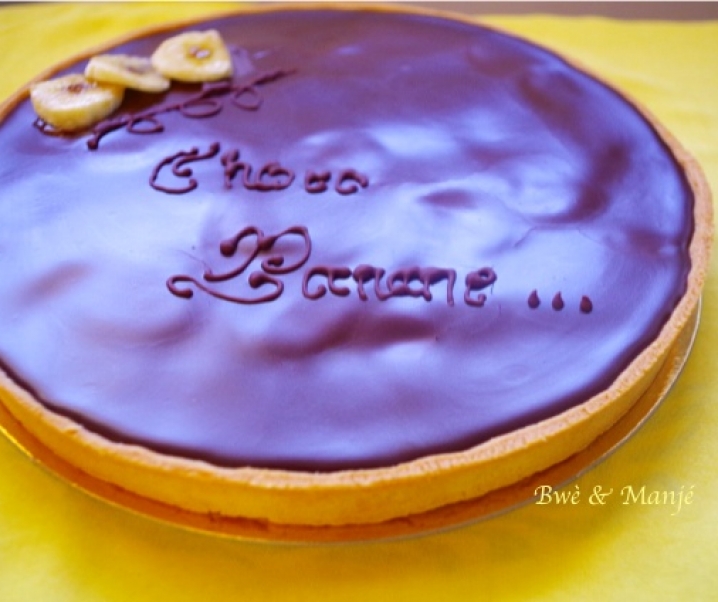 Tarte chocolat-banane {fiche technique cap pâtissier}