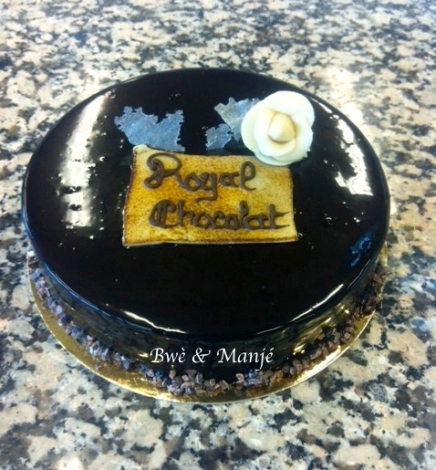 Royal chocolat (mousse à base de pâte à bombe) {fiche technique CAP pâtissier}