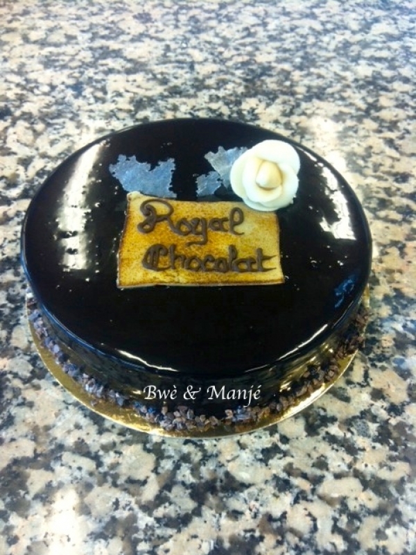 Royal chocolat (mousse à base de pâte à bombe) {fiche technique CAP pâtissier}