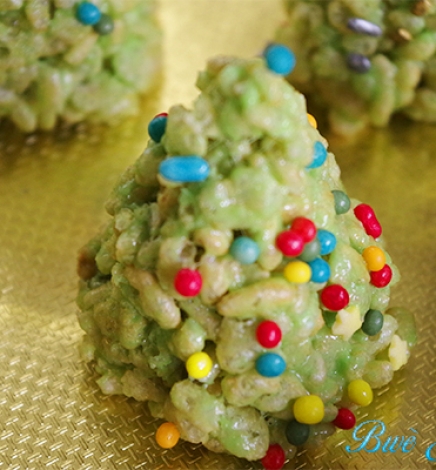 Sapins de Noël à dévorer {douceur de Noël en riz soufflé}