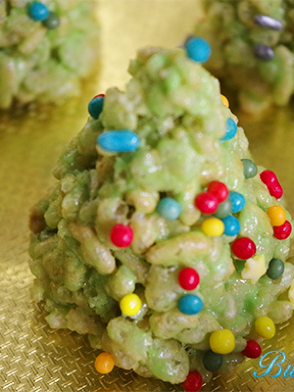 Sapins de Noël à dévorer {douceur de Noël en riz soufflé}