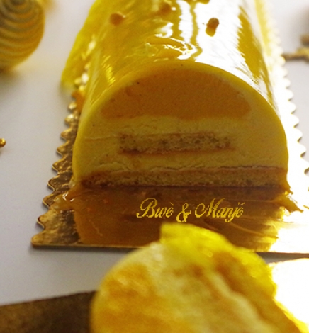 Bûche vanille passion