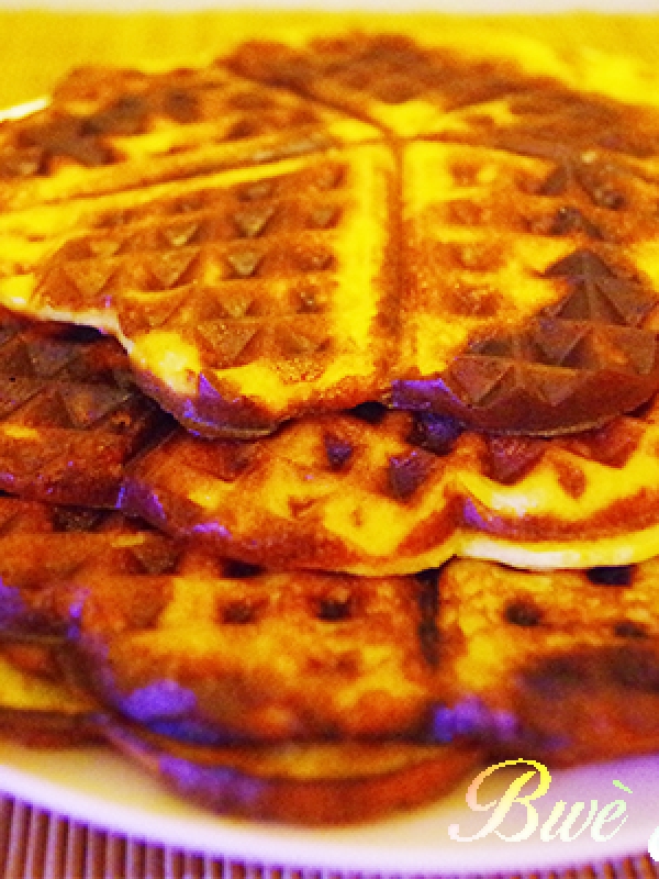 Gaufre légère à base de pâte à choux