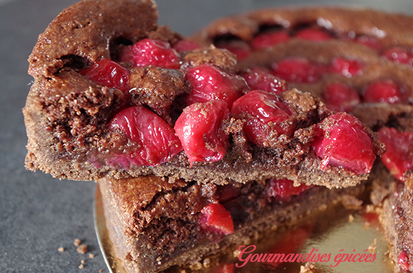 tarte chocolat cerise st valentin