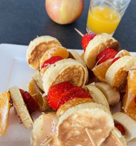 Brochettes de pancakes