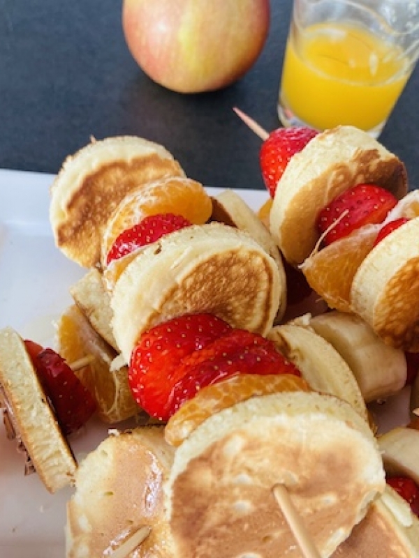 Brochettes de pancakes