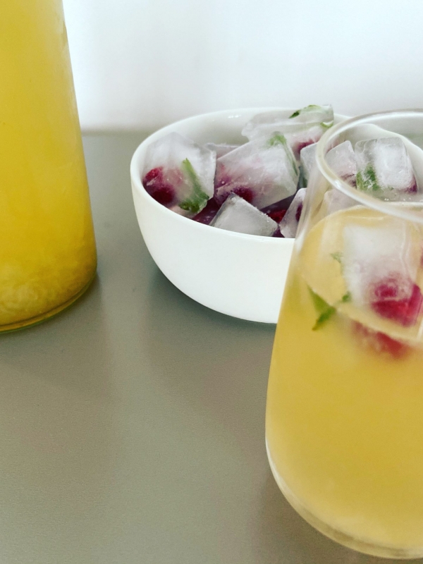 Citronnade et glaçons parfumés