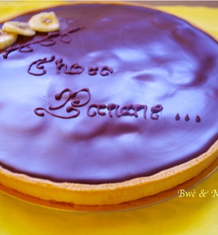 Tarte chocolat-banane {fiche technique cap pâtissier}