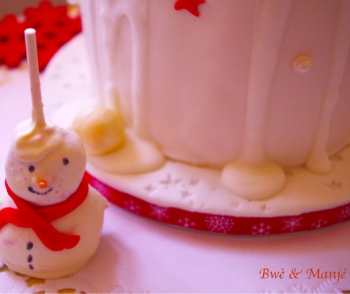 cake pop bonhommes de neige