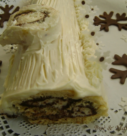 Bûche de Noël chocolat-coco