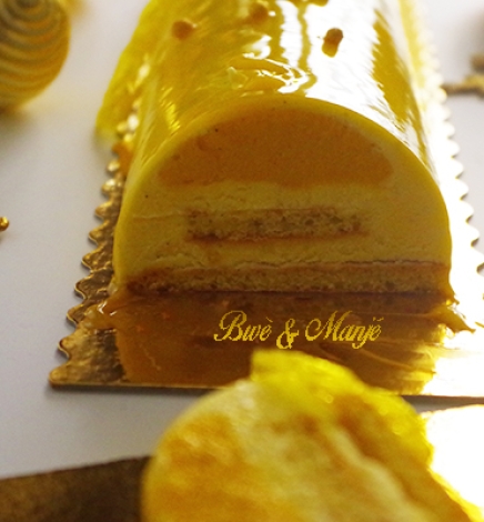 Bûche vanille passion