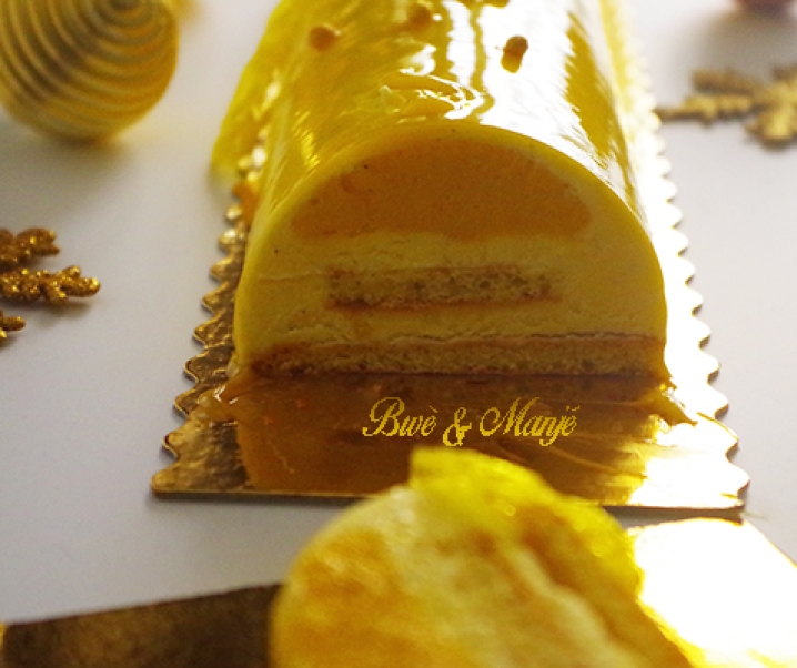Bûche vanille passion