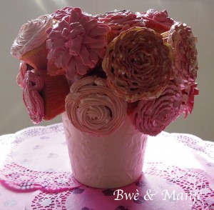 bouquet cupcakes fleurs