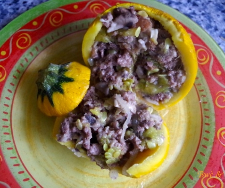 Courgettes rondes farcies