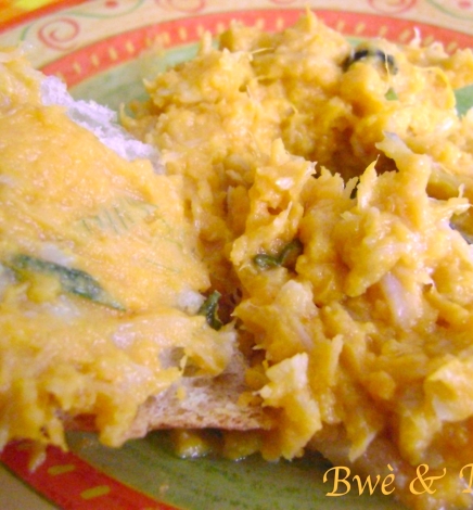 Brandade de morue aux patates douces et lait de coco