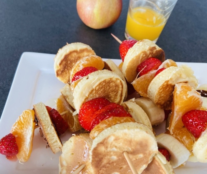 Brochettes de pancakes
