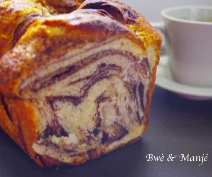 Brioche marbrée au chocolat