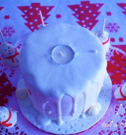 Gâteau bougie de Noël {cake design}