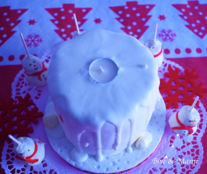 Gâteau bougie de Noël {cake design}
