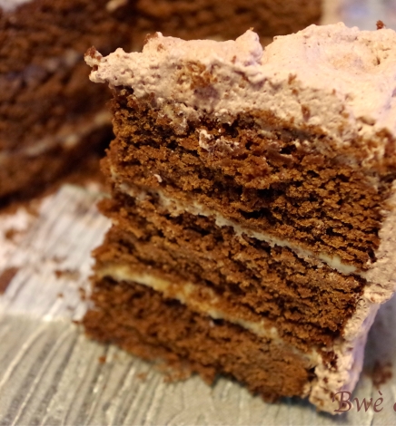 Layer cake triple chocolat