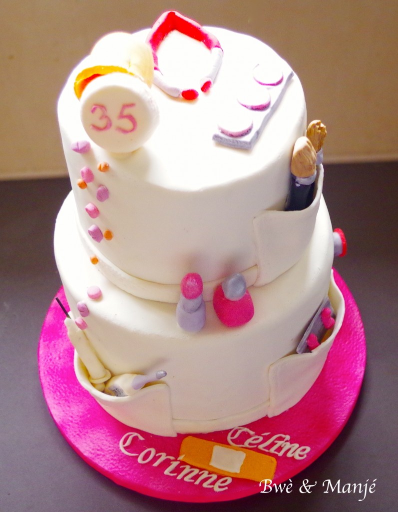 gâteau esthéticienne cake design