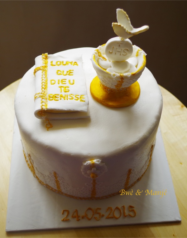 gâteau première communion cake design