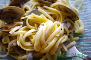 linguini aux clams et champignons