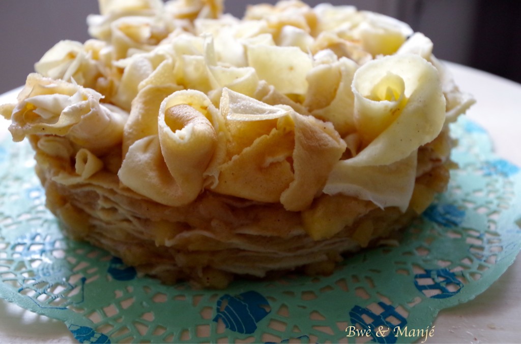 Gâteau de crêpes pommes cannelle