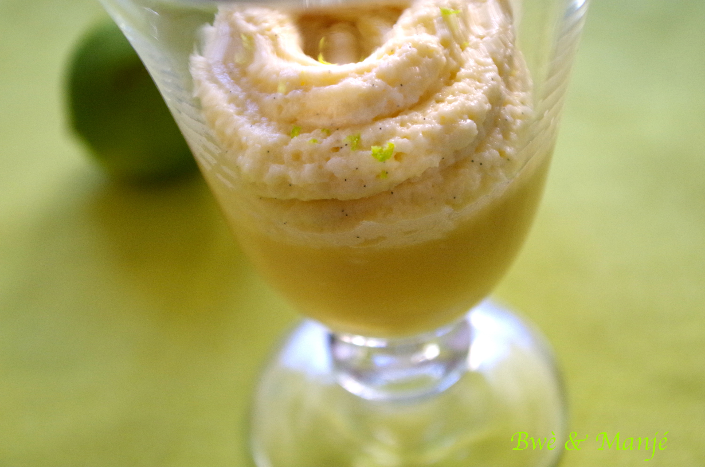 verrine lime vanille