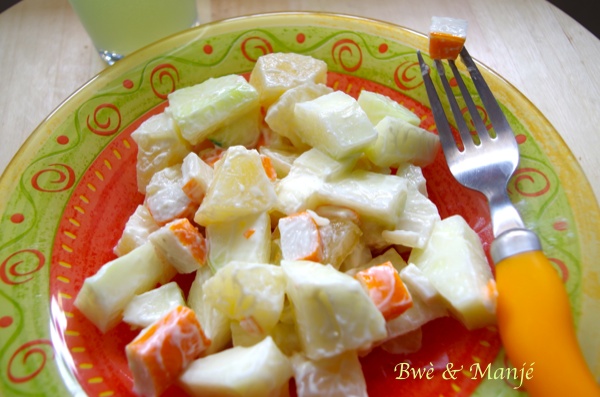 salade de manioc et papaye verte