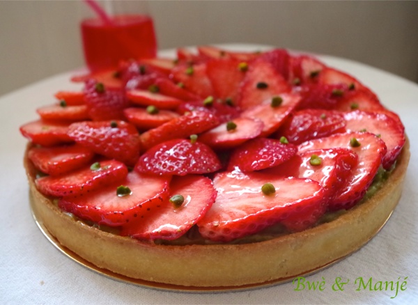 Tarte fraises pistache {fiche technique cap pâtissier}