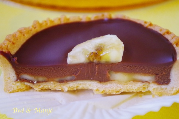 Tarte chocolat-banane {fiche technique cap pâtissier}