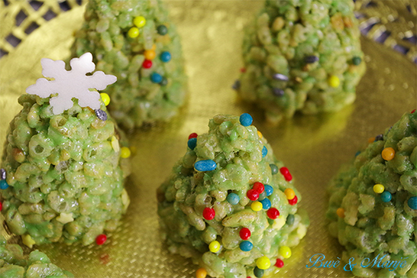 Sapins de Noël à dévorer {douceur de Noël en riz soufflé}