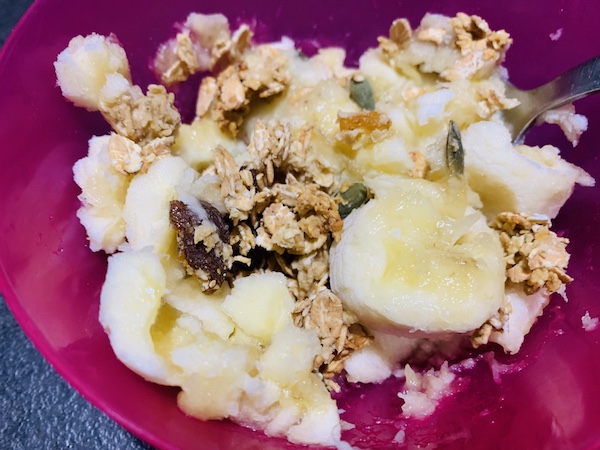 banane et granola maiso,